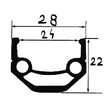 Roata Fata 27,5"-32H-Boost SXT 110/15 mm-24 mm