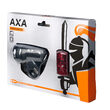 Far + stop AXA Greenline 50 lux USB 2 leduri negru