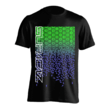 Tricou SUPACAZ - Star Fade - verde neon / mov neon - S