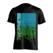 Tricou SUPACAZ - Fader - verde neon / albastru neon-XL