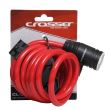 Incuietoare cablu CROSSER CL-369 10x1800mm rosu - cu suport
