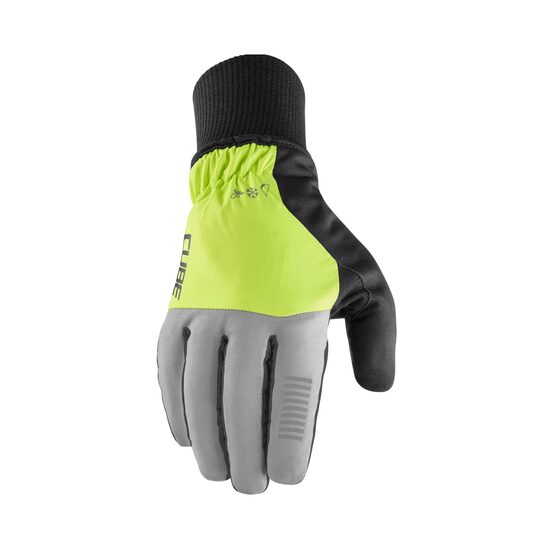 MANUSI CUBE GLOVES WINTER LONG FINGER X NF GREY´N´YELLOW XS