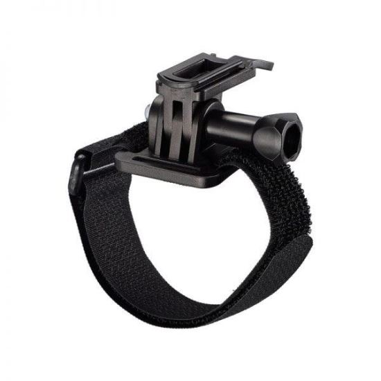 Suport Infini HM01, plastic/banda scai, pentru farul de bicicleta I-236P, I-264P, I-265P, montare casca