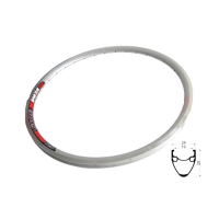 Janta 559x19 Remerx Grand Rock RBX 3019/V-brake, dubla, 36H, AV argintie