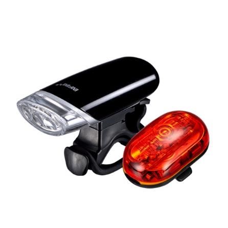 Set lumini Infini I-1202, far 3 leduri, 3functii + sclipitor spate 5 leduri, 5 functii, baterii