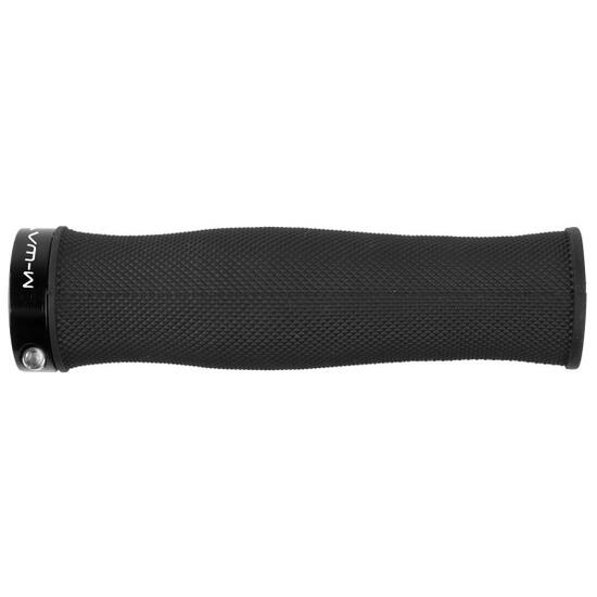 Mansoane M-WAVE Cloud Slick Fix 4, negre cu lock-on alu negru anodizat 130mm