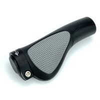 Mansoane Velotech ergonomice, negru/gri, lock-on, 130mm