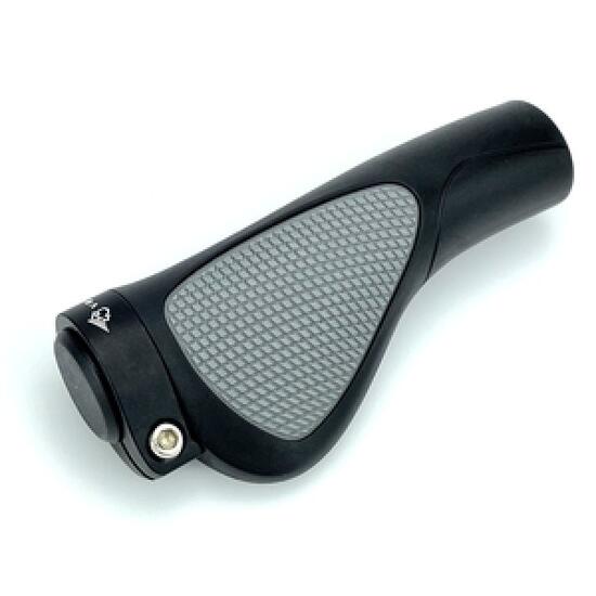Mansoane Velotech ergonomice, negru/gri, lock-on, 130mm