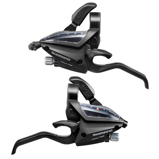 Manete schimbator/frana SHIMANO ALTUS ST-EF500 alu, pt frana V-brake negre 3x7 vit. SHI80518