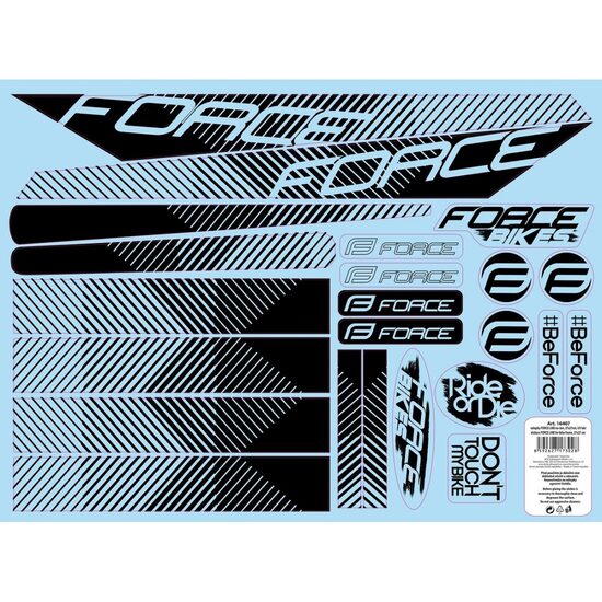 Set sticker Force Line pentru cadru bicicleta 37x27cm