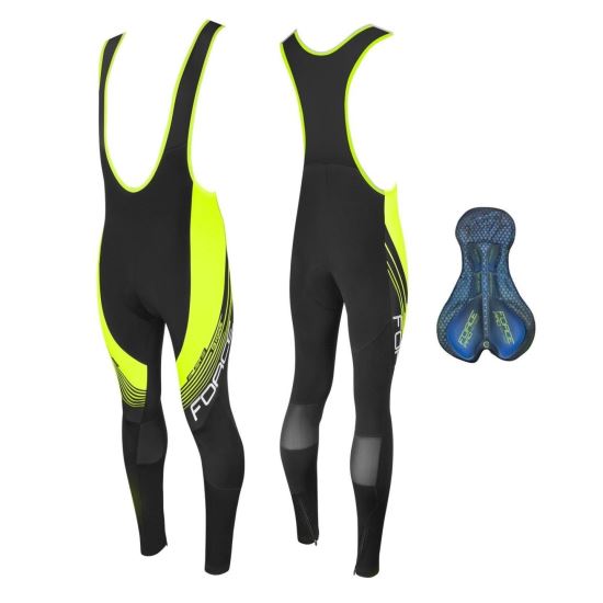 Pantaloni Force F58 cu bretele si bazon Negru-Fluo 