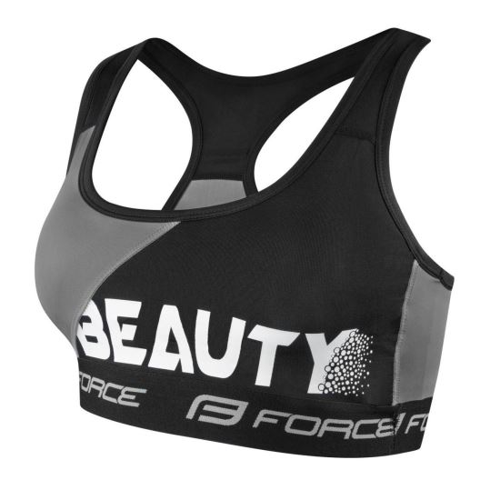 Bustiera sport Force Beauty negru/gri 