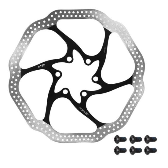 Disc frana Force-3 160 mm 6 gauri negru