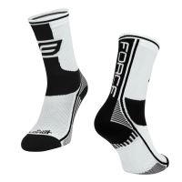 Sosete Force Long Plus alb/negru 
