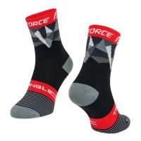 Sosete Force Triangle negru/gri/rosu 