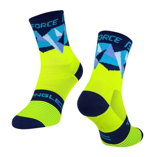 Sosete Force Triangle fluo/albastre 