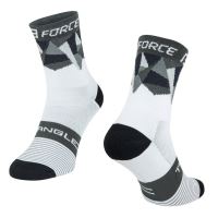Sosete Force Triangle alb/gri/negru
