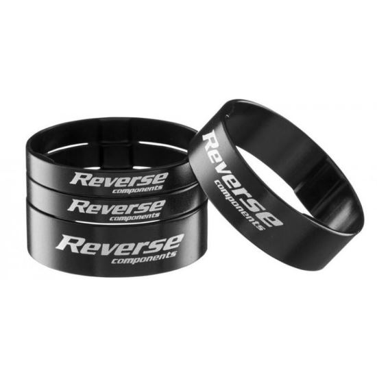 Set distantiere Reverse 1.1/8 aluminiu negre
