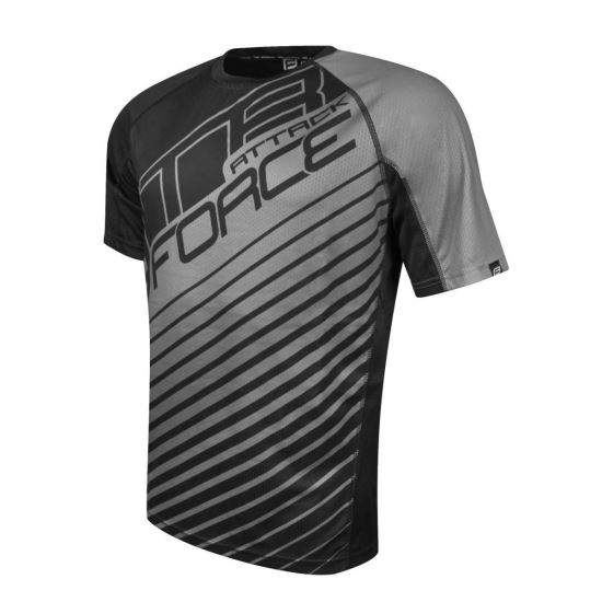 Tricou Force MTB Attack negru/gri 