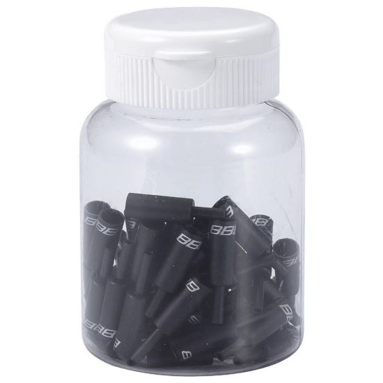 Capete aluminiu bowden frana 5mm  negre 