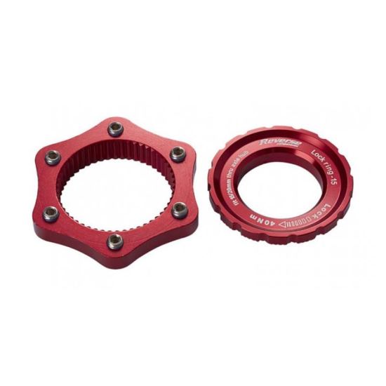 Adaptor centerlock Reverse rosu