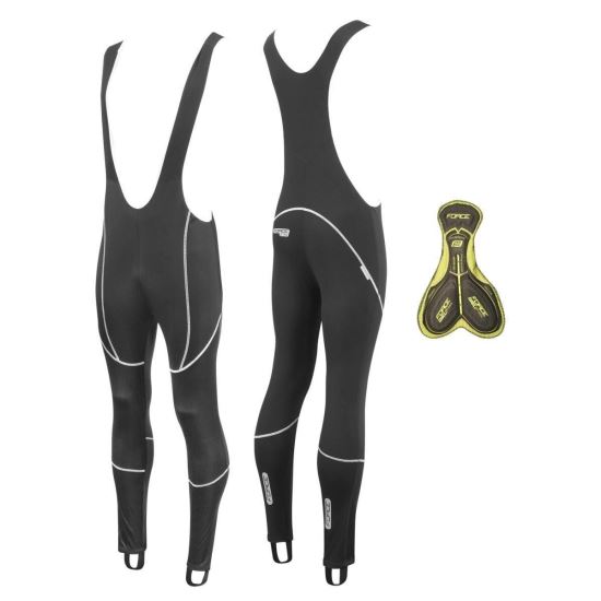 Pantaloni Force Z70 cu bretele si bazon negri 