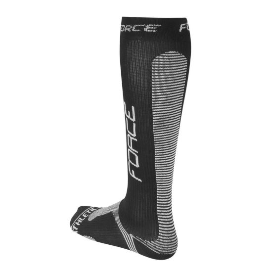Sosete Force Athletic compression negru/alb L/XL