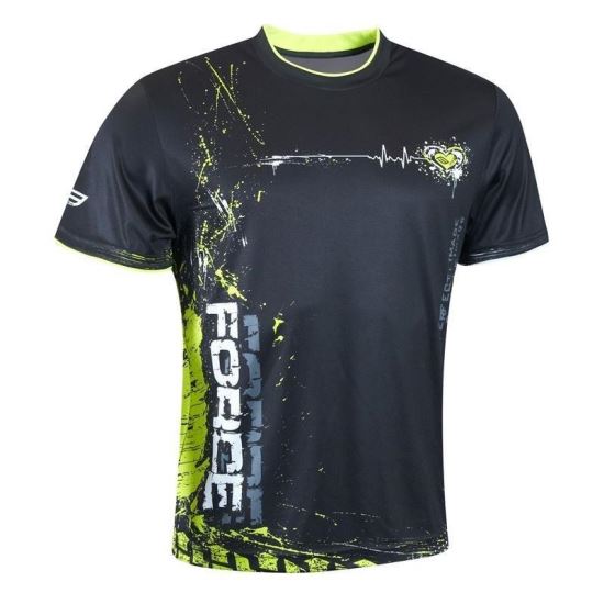 Tricou Force Art negru/fluo 