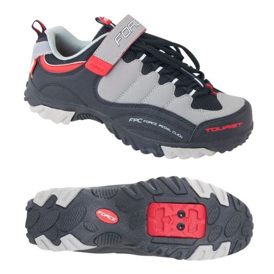 Pantofi Tourist Force negru/gri/rosu