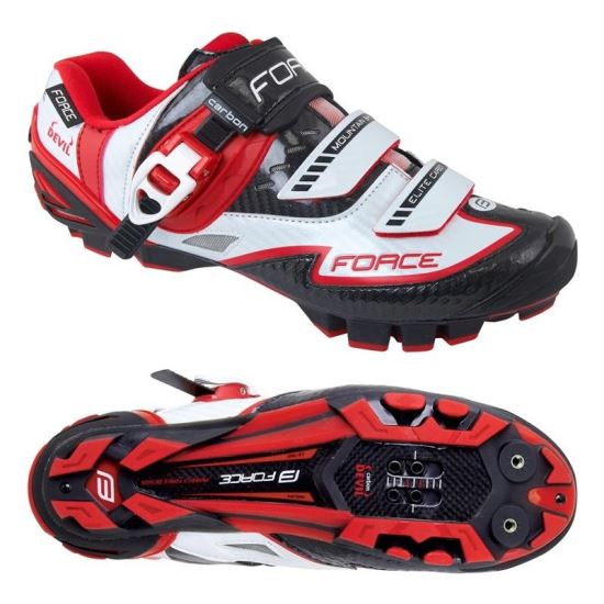 Pantofi Force MTB Carbon Devil alb/rosu