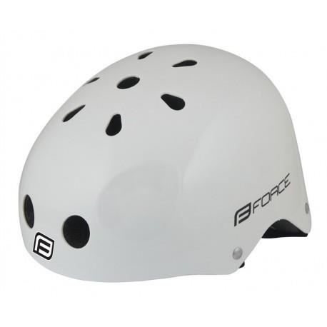 Casca Force BMX alb lucios 