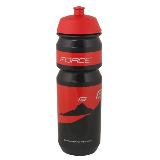 Bidon apa Force Hill 0.75l negru/rosu