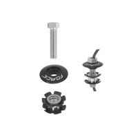 Capac si floare Force BMX cu gaura conducta 1.1/8 negre