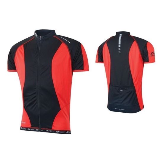 Tricou ciclism Force T12 negru/rosu 