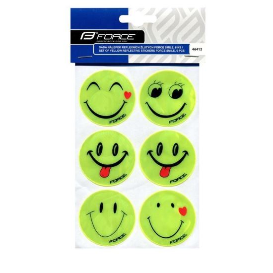 Set autocolante reflectorizante Force Smile 6 bucati