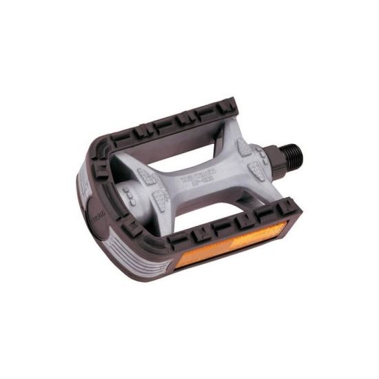 Pedale Union SP-802 rasina PP argintii, insertii anti alunecare negre