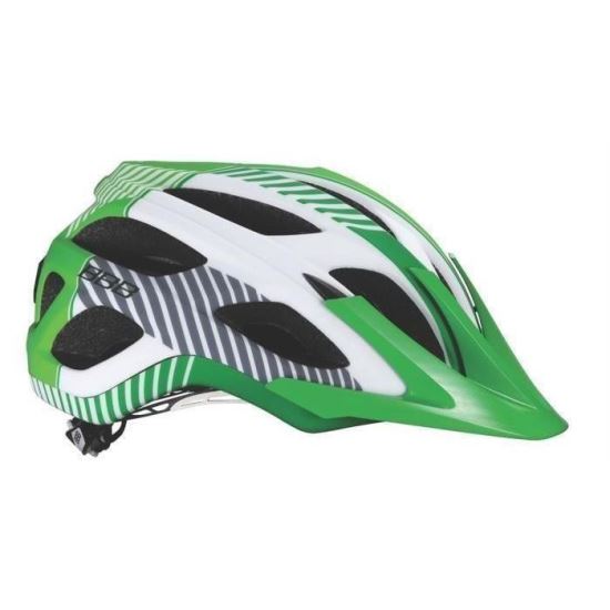  Casca Nerone alb mat/verde marime L