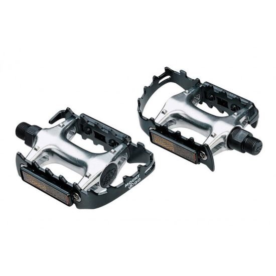 Pedale  MountsiGo negru aluminiu ax CroMo BPD-1501
