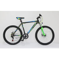 Bicicleta ULTRA Agressor 26" negru/verde neon/albastru 440mm