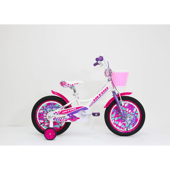 Bicicleta ULTRA Larisa 16" alb/roz/mov