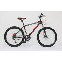 Bicicleta ULTRA Razor 26" negru/rosu neon/portocaliu neon 440mm