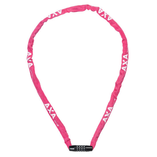 Incuietoare lant AXA Rigid RCC 120cm/3,5mm roz - cu cifru