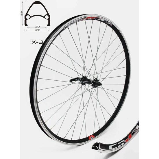 Roata CROSSER X3 36H 28" Fata QR Negru