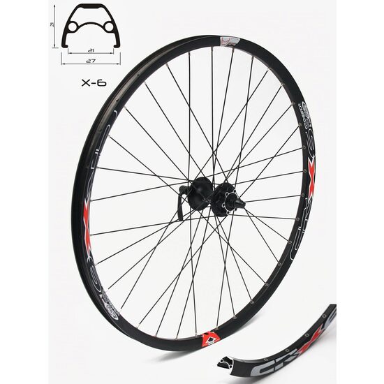 Roata CROSSER X6 32H 27.5 Fata QR Disc butuc SHIMANO BM475 Negru