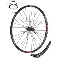 Roata CROSSER X6 32H 28" Spate QR Disc Center Lock Caseta capsata butuc SHIMANO TX505 Negru