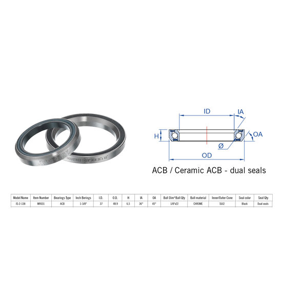 Rulment cuvete FSA IS-2-138 ACB 1"3/8 36x45 dualS MR031