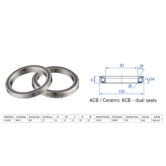 Rulment cuvete FSA TH-070/DJ ACB 45x45 1.5" singleS MR171