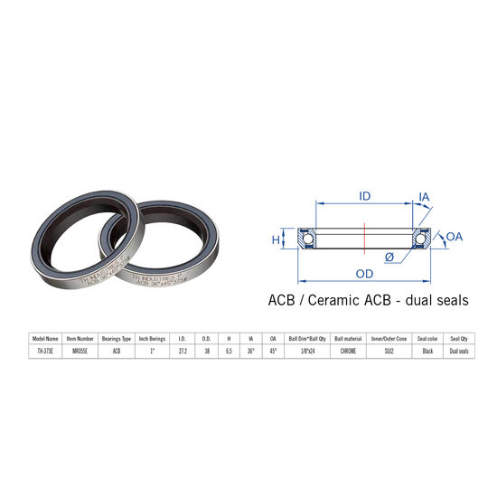 Rulment cuvete FSA TH-373 ACB 1" 36x45 dualS MR055E