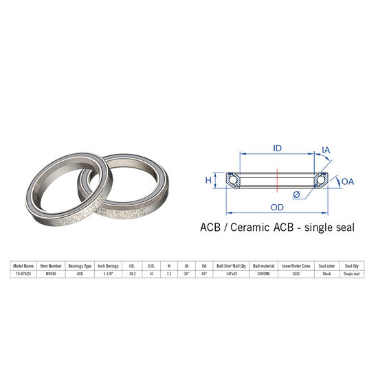 Rulment cuvete FSA TH-873/DJ ACB 36x45 1"1/8 singleS MR040
