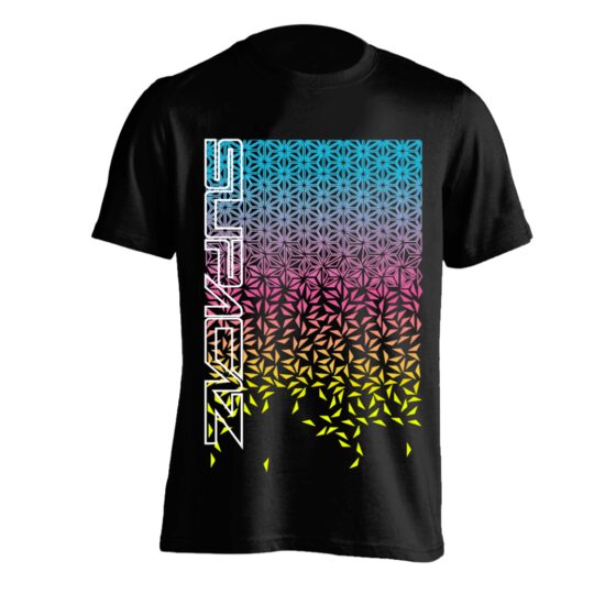 Tricou SUPACAZ - Star Fade - albastru neon / roz neon / galben neon-L